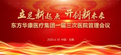 热烈祝贺东方华康医疗集团一届三次医院管理会议在我院隆重召开